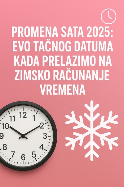 promena sata 2025