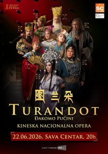 Kineska nacionalna opera sa delom „Turandot” u Beogradu 22. juna 2026.