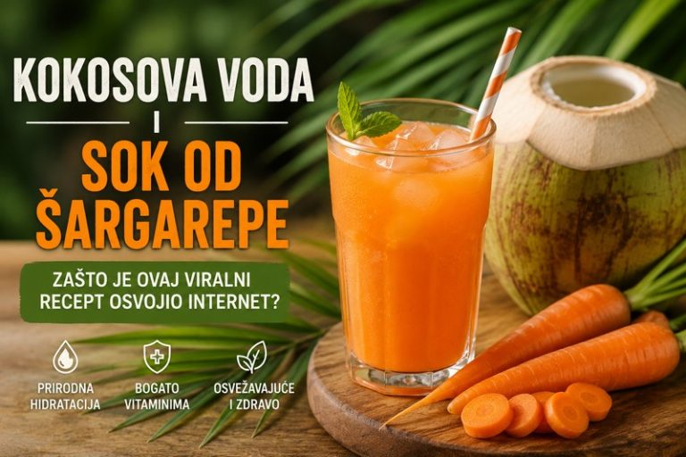 Kokosova voda i sok od šargarepe – viralni zdravi napitak za hidrataciju i osveženje.