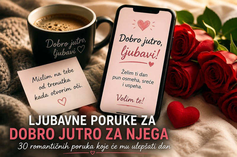 Ljubavne poruke za dobro jutro za njega – 30 romantičnih poruka koje će mu ulepšati dan