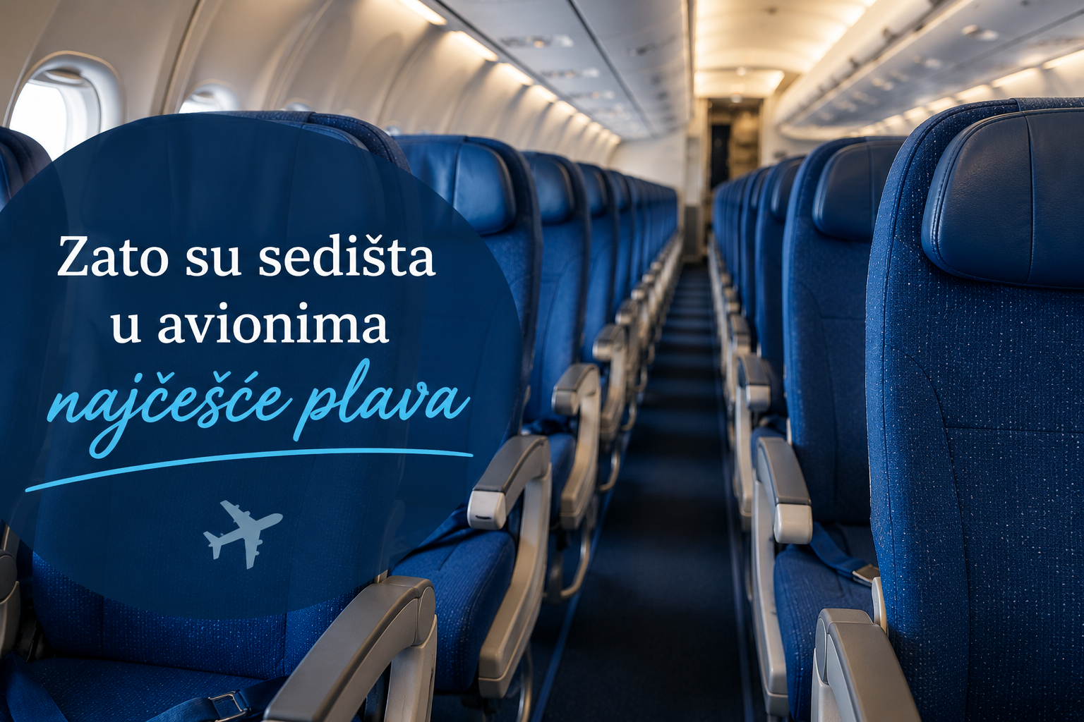 Zašto su sedišta u avionima najčešće plava? Razlog je zanimljiviji nego što mislite